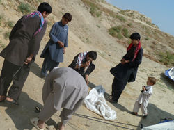 L- Installation of another tent