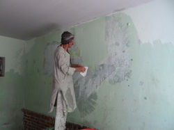 D- Workers painting library