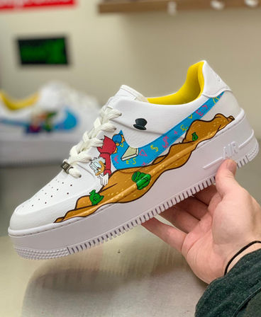 Custom shoes with scrooge McDuck