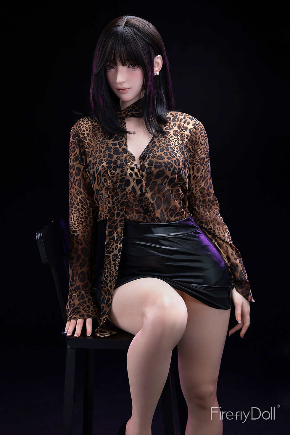 Thumbnail: 螢火日記 Firefly Diary - 玲瓏 Linglong 161cm - Leopard Print Blouse
