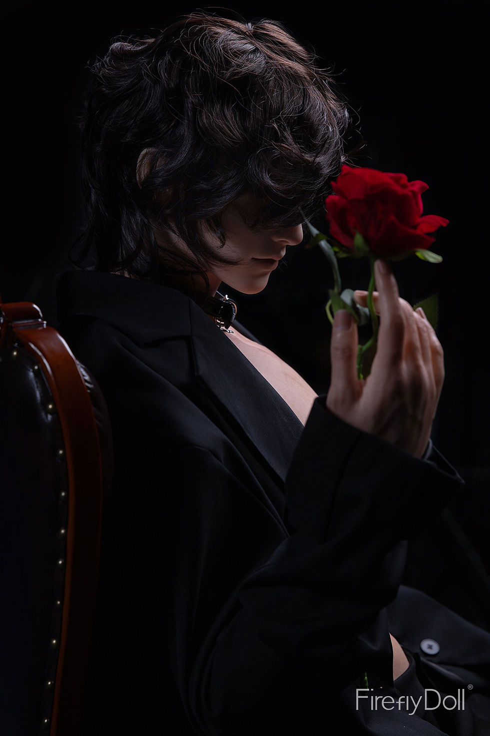 縮圖：螢火日記 Firefly Diary 男娃 - 江靈 Jiang Ling 180cm - Black Suit with Roses