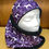 Thumbnail: purple silhouette fox terrier earwarmer/neckwarmer set