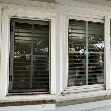 Residential Exterior Window Clean - Before and After.