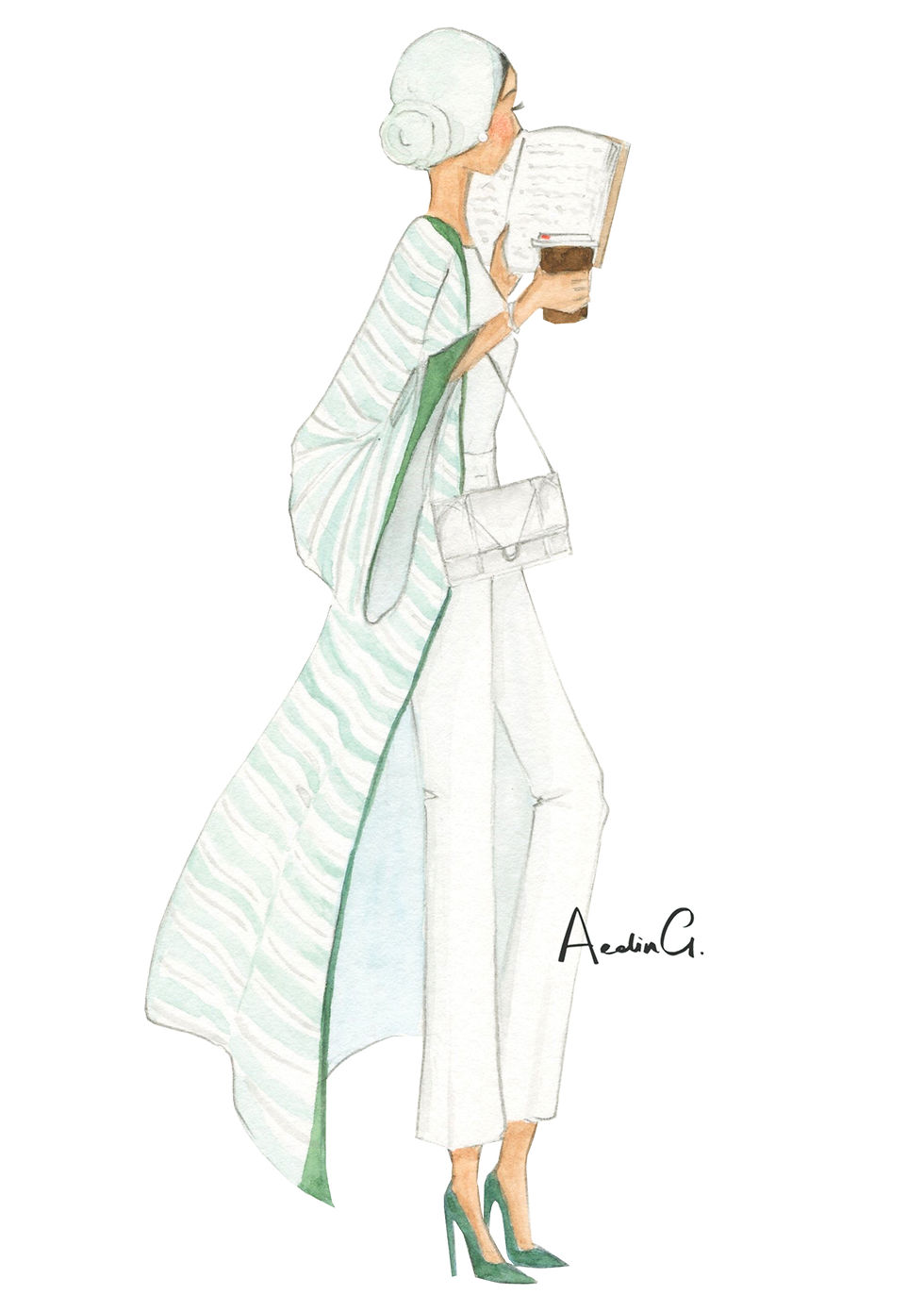 Fashion Illustration, Fashion blog, Fashion Art, Fashion sketch, Fashion painting, water colour, custom portrait illustration, portrait painting