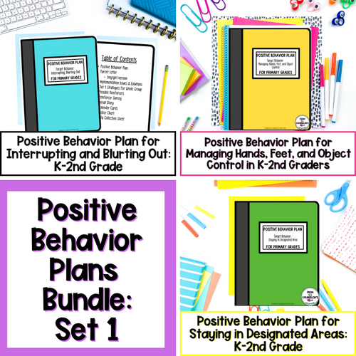 BUNDLE: Positive Behavior Plans for Common Classroom Behaviors Set 1 ...