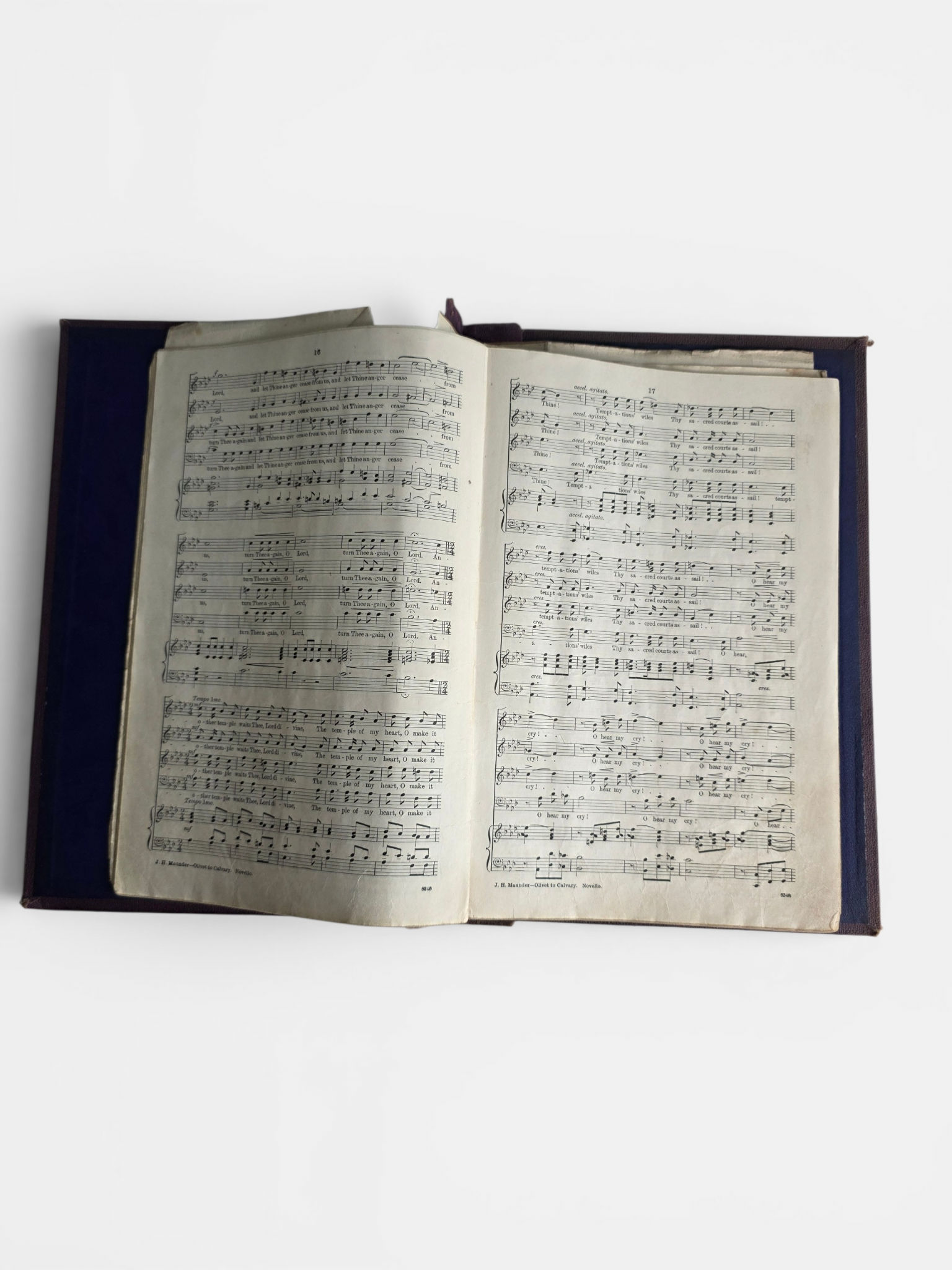 J.H. Maunder Olivet to Calvary Novello Antique Sheet Music Vocal Choral Cantata