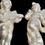 Thumbnail: Gold Cherub Musicians Wall Plaques Pair Hand Cast Plaster Angels