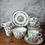 Thumbnail: Antique Indian Tree Bone China 21-Piece Teaset, Service for Six