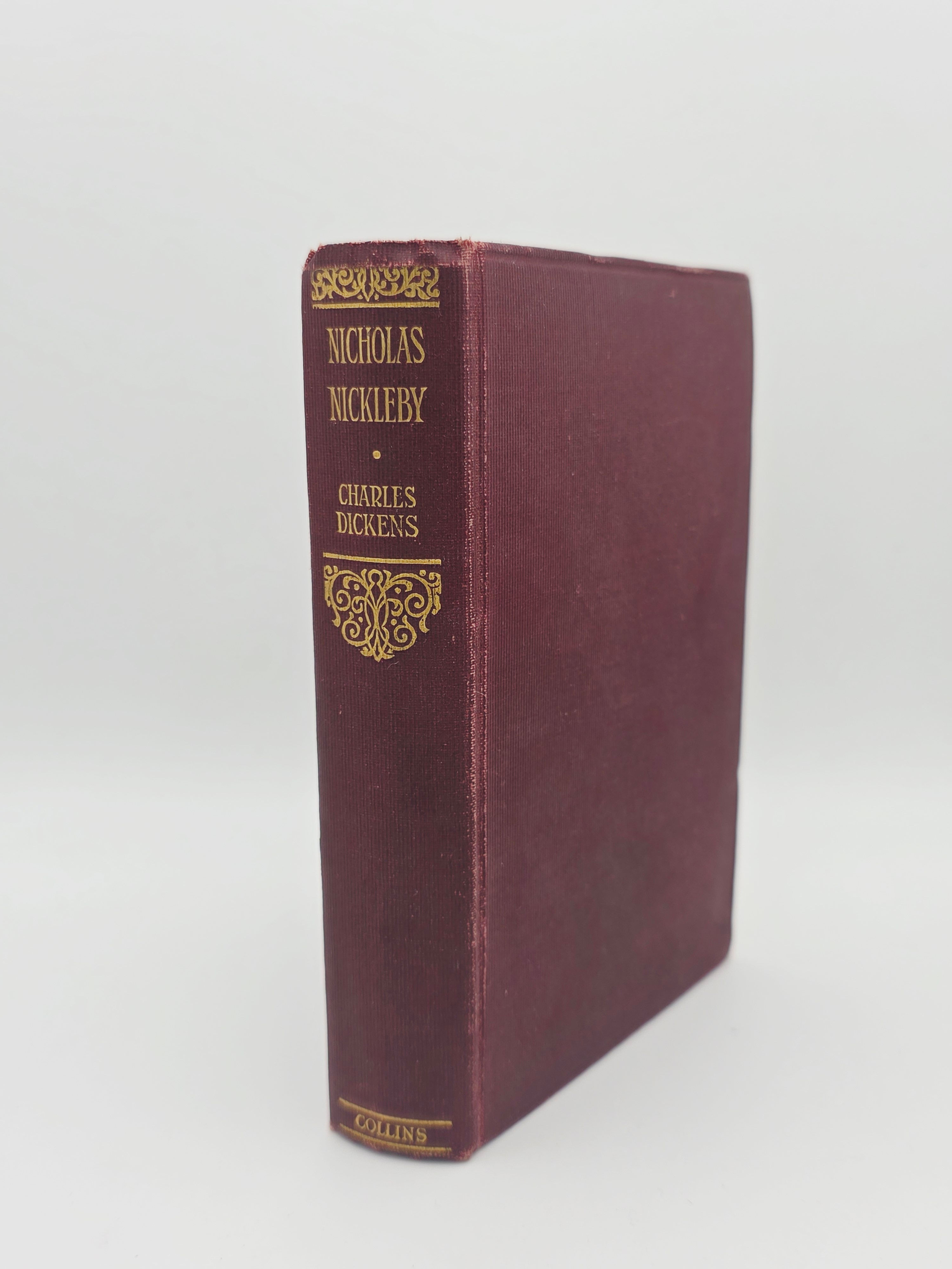 Charles Dickens Nicholas Nickleby Collins Circa 1900 Illustrated Rare Book