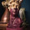 Thumbnail: Neoclassical David Bust Plum Gold Metallic Maximalist Decor