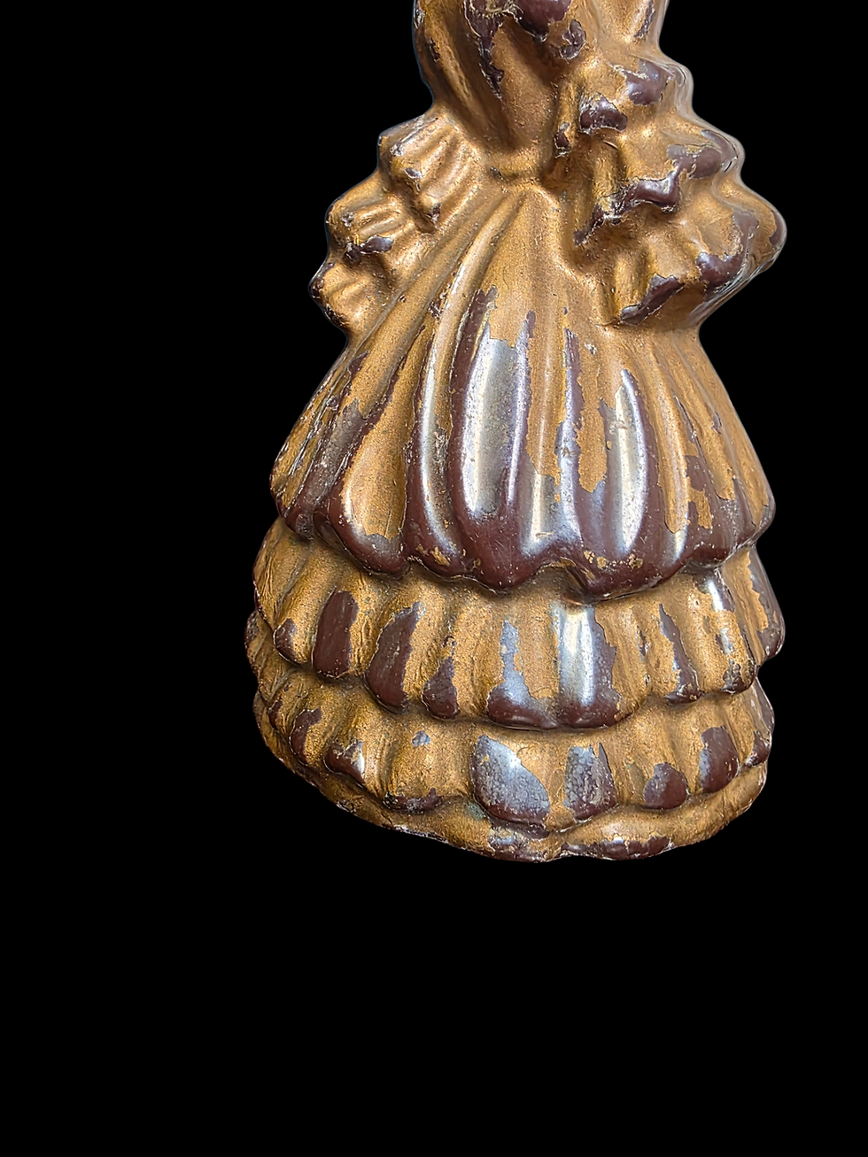 Thumbnail: Vintage Lustre Cast Iron Crinoline Lady Fireplace Brush Holder Jewellery Stand