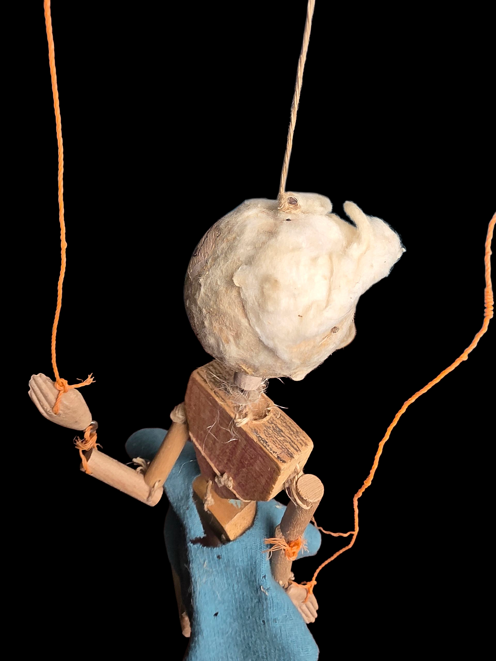 Thumbnail: Vintage Rustic Marionette Puppet Doll – Circa 1950s Handmade Wooden Toy