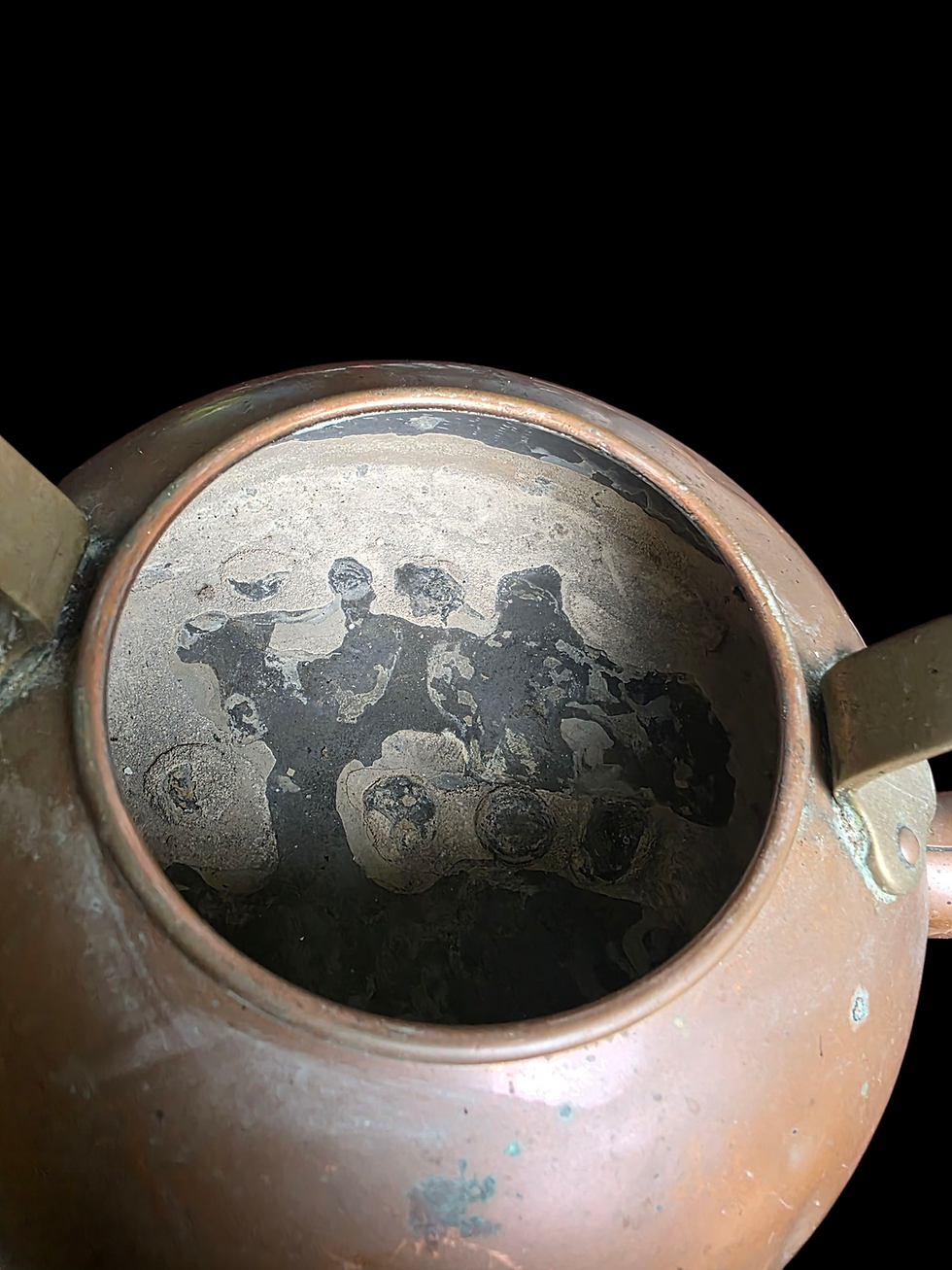 Thumbnail: Antique Revo Copper Electric Kettle With Patina And Wooden Handle 23cm