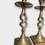 Thumbnail: Art Deco Brass Barley Twist Candlestick Pair c1930s