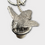 Thumbnail: Vintage Pewter Pheasant Bottle Stopper with Cork & Chain – Barware Collectable