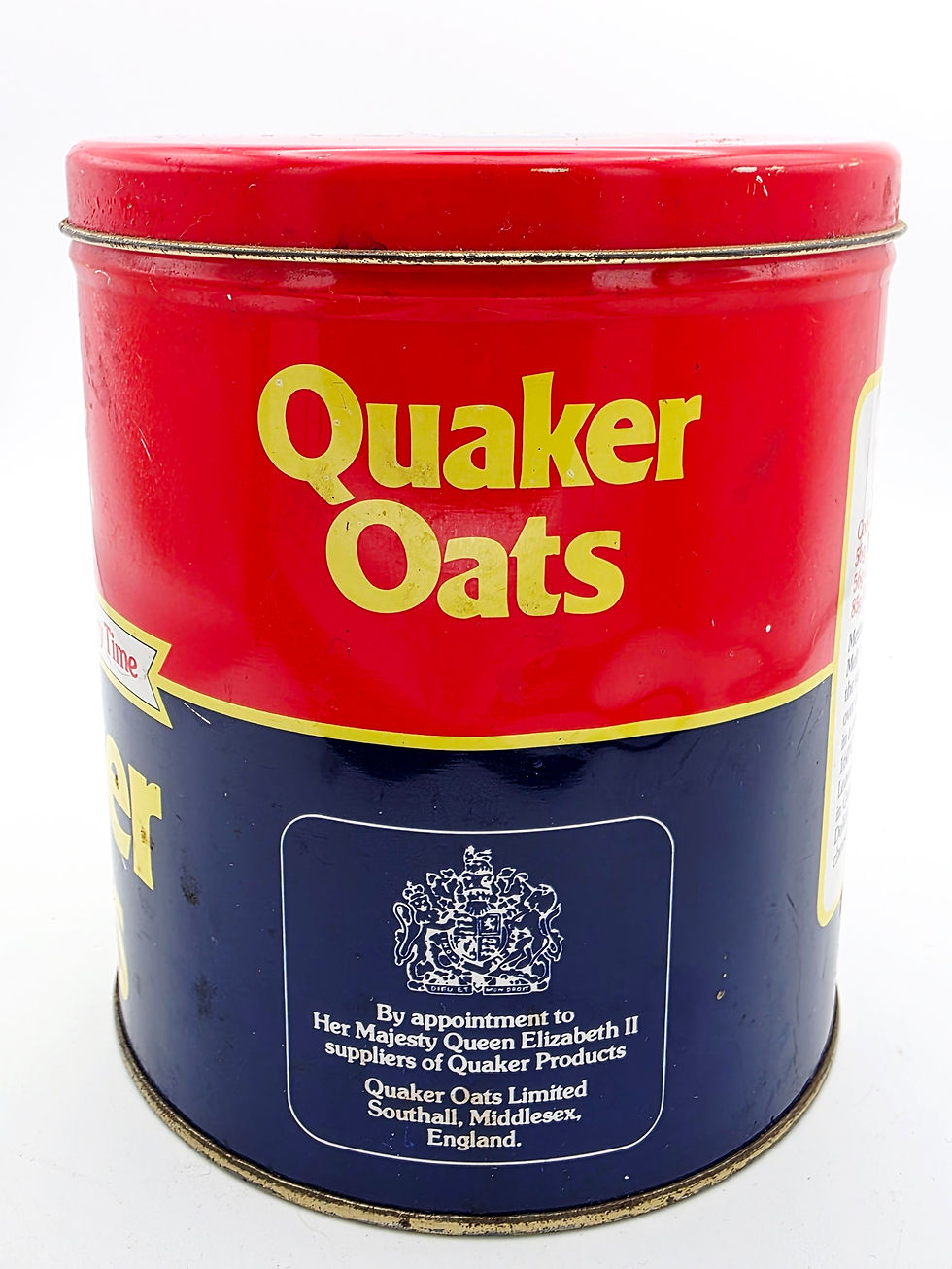 Thumbnail: Quaker Oats Vintage 1983 Storage Tin Retro Kitchen Storage Kitchenalia Collectib