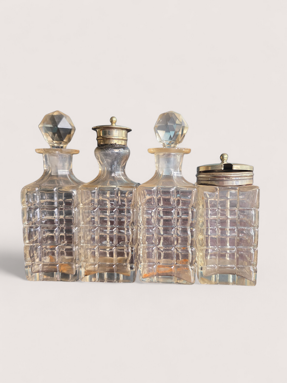 Thumbnail: Antique W J Myatt & Co EPNS Cruet Set Edwardian Birmingham Silver Plate Stand