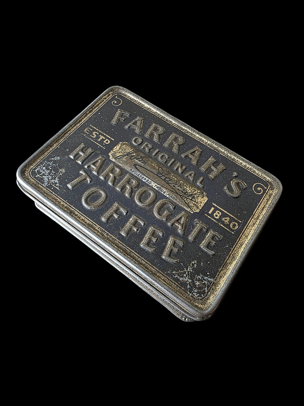 Antique Farrah’s Harrogate Toffee Tin Early 20th Century Advertising Box