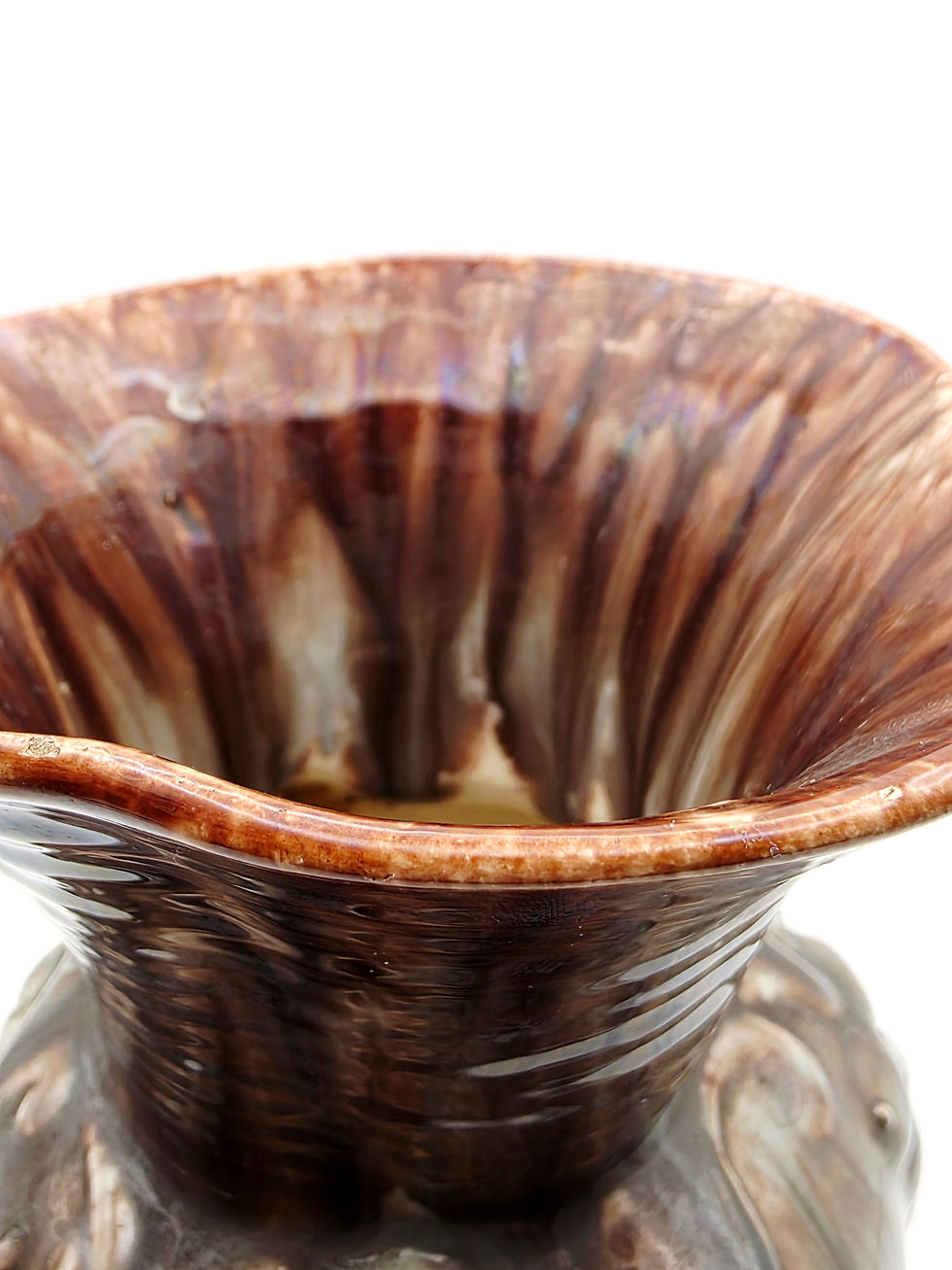 Thumbnail: Mid-Century West German Pottery Jug Vintage Drip Glaze Pitcher Ceramics Retro