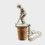 Thumbnail: Vintage Pewter Golfer Bottle Stopper with Cork & Chain – Sports Barware