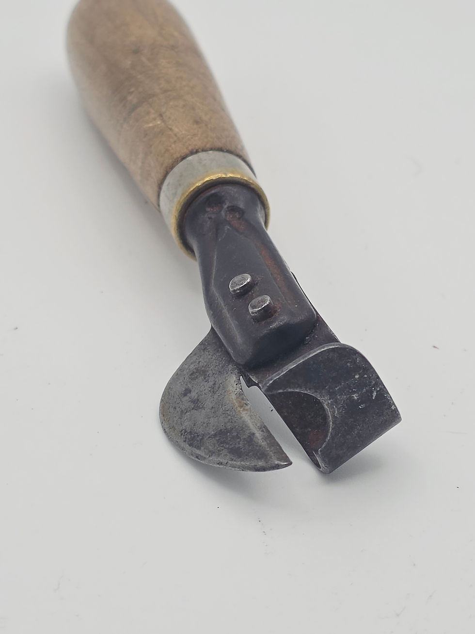 Thumbnail: Antique Lever Tin Opener 15cm Wood Handle Primitive Kitchen Tool Victorian