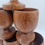 Thumbnail: Six Retro Mid-Century Teak Wooden Egg Cups