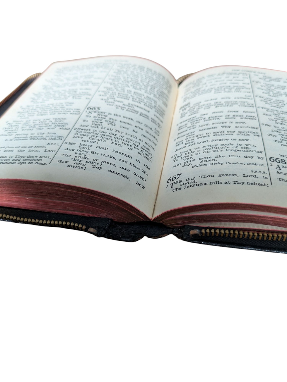 Thumbnail: The Methodist Hymn-Book 1933 – Zipper Case, Gilt Edges, Vintage Pocket Edition