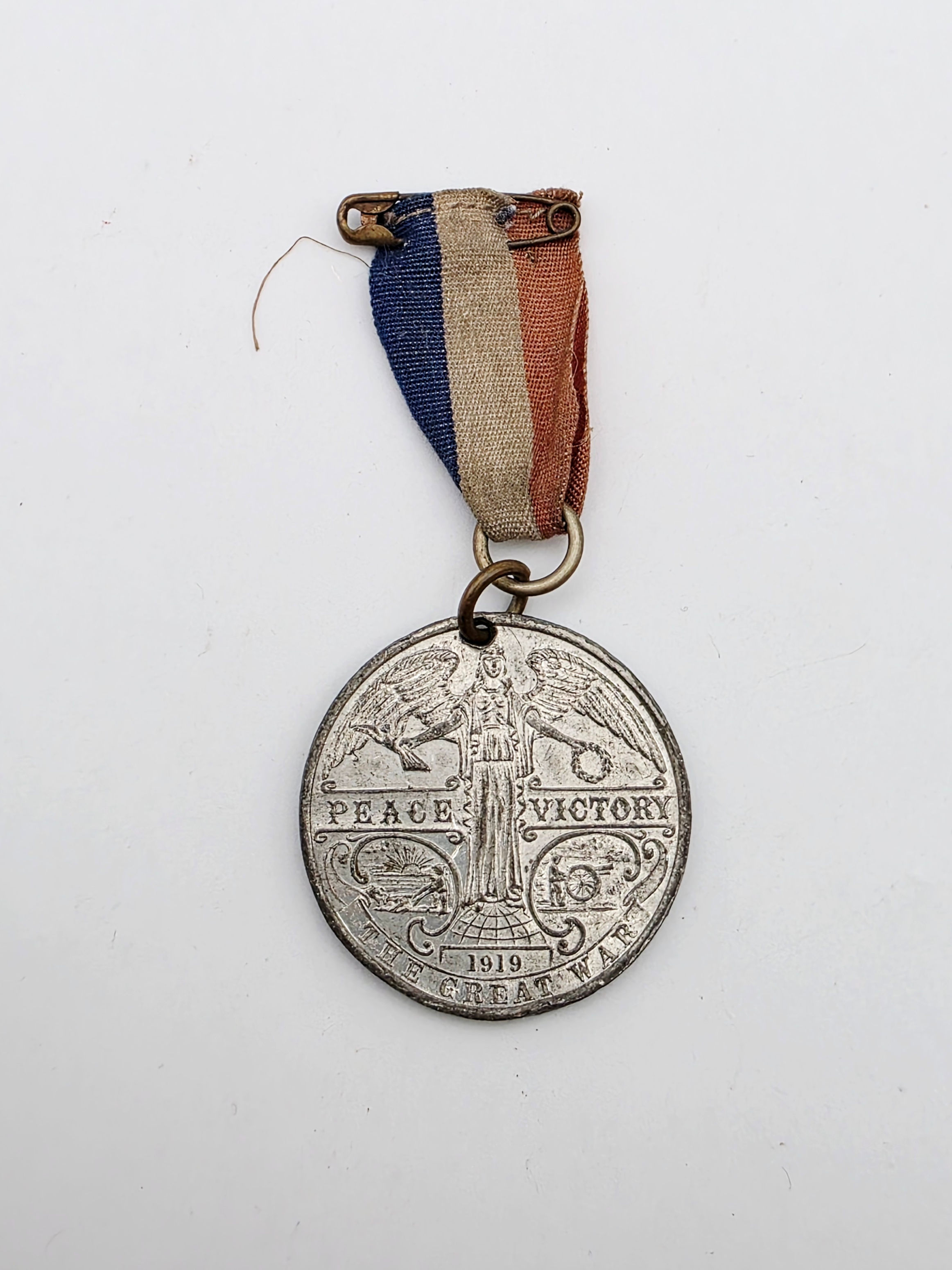 1919 Otley Peace Souvenir Great War Medal FE Mounsey Chairman Ribbon 4cm