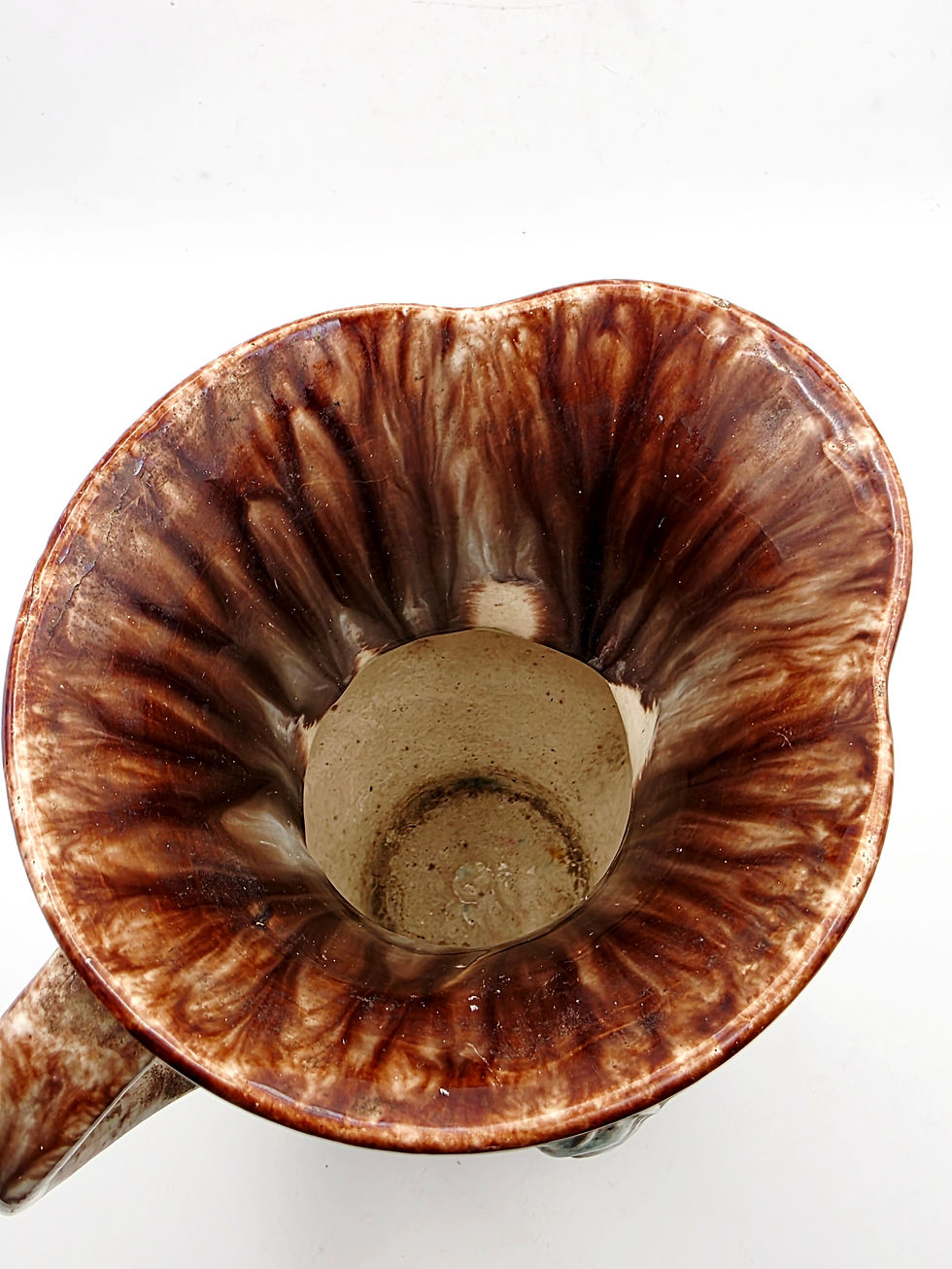 Thumbnail: Mid-Century West German Pottery Jug Vintage Drip Glaze Pitcher Ceramics Retro