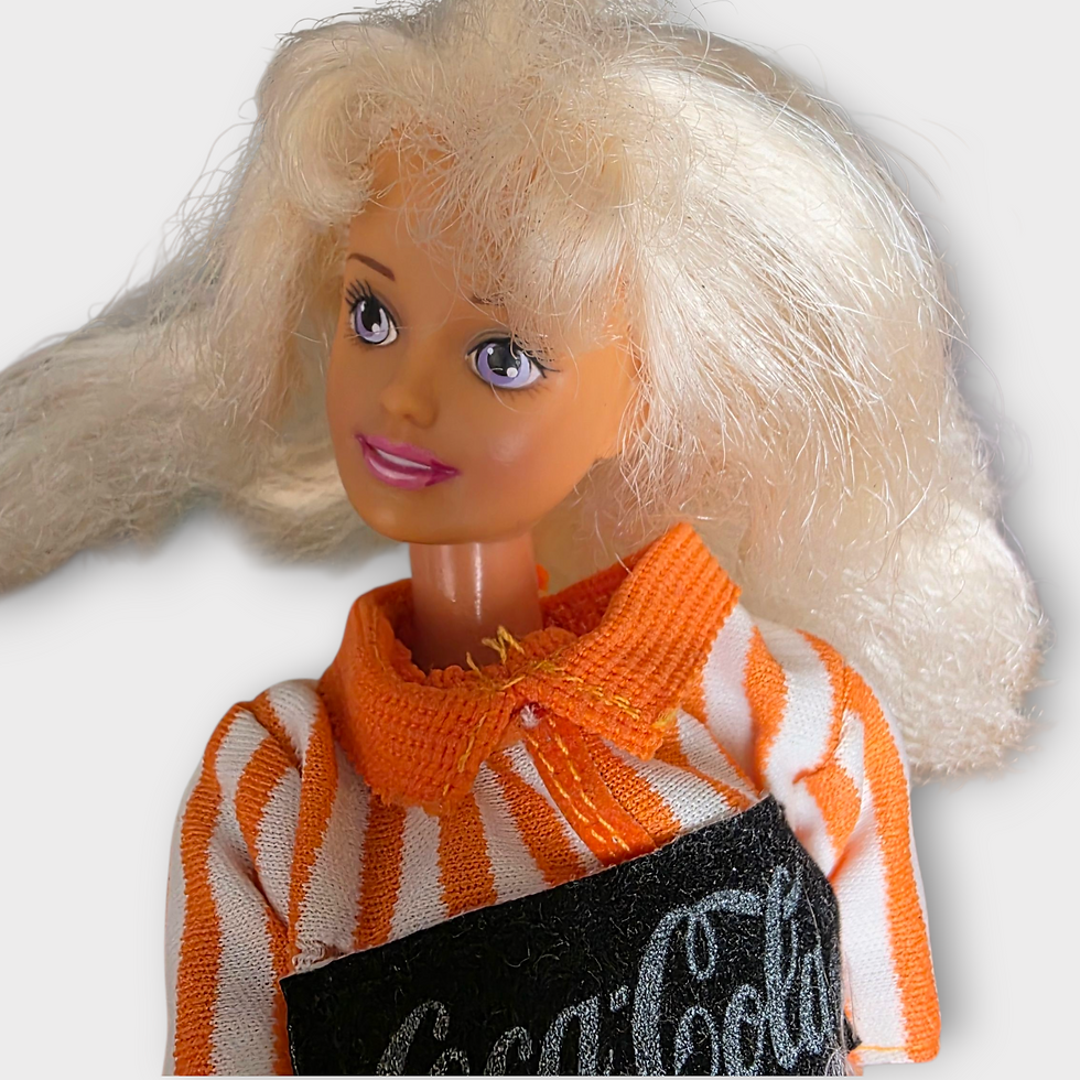 Thumbnail: 1988 Hasbro Sindy Doll Blonde Hair Coca-Cola Outfit Vintage Fashion Doll