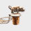 Thumbnail: Vintage Pewter Pig Bottle Stopper with Cork & Chain – Barware Collectable