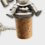 Thumbnail: Vintage Pewter Bacchus Bottle Stopper with Wine & Goblet Design Barware 7cm
