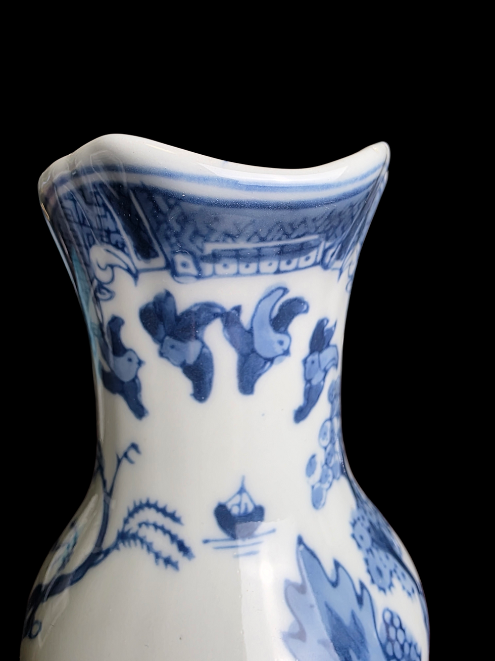 Thumbnail: Handmade Chinoiserie Style Blue & White Decorative Jug
