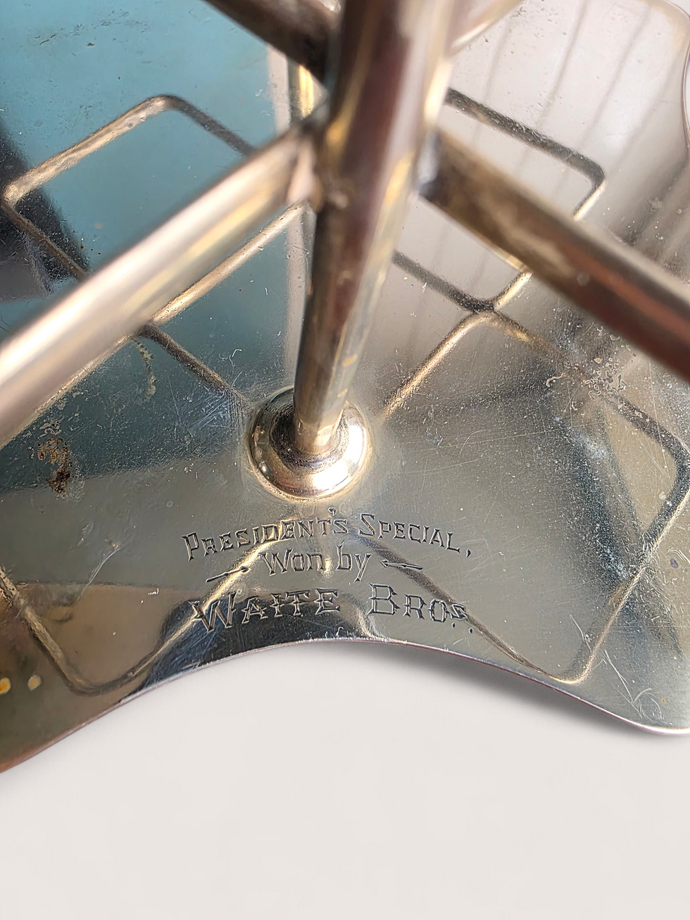 Thumbnail: Antique W J Myatt & Co EPNS Cruet Set Edwardian Birmingham Silver Plate Stand
