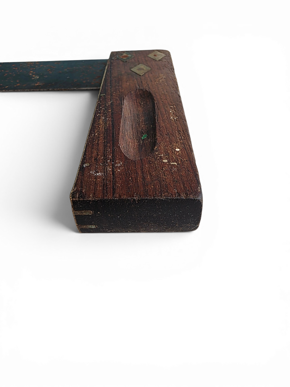 Thumbnail: Vintage Smallwood No 530 Try Square 1972 Military Issue Wood Brass Carpenter Too