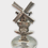 Thumbnail: Vintage Pewter Windmill Bottle Pourer – Spinning Blades Mid-Century Barware