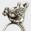 Thumbnail: Vintage Pewter Bacchus Bottle Stopper with Wine & Goblet Design Barware 7cm