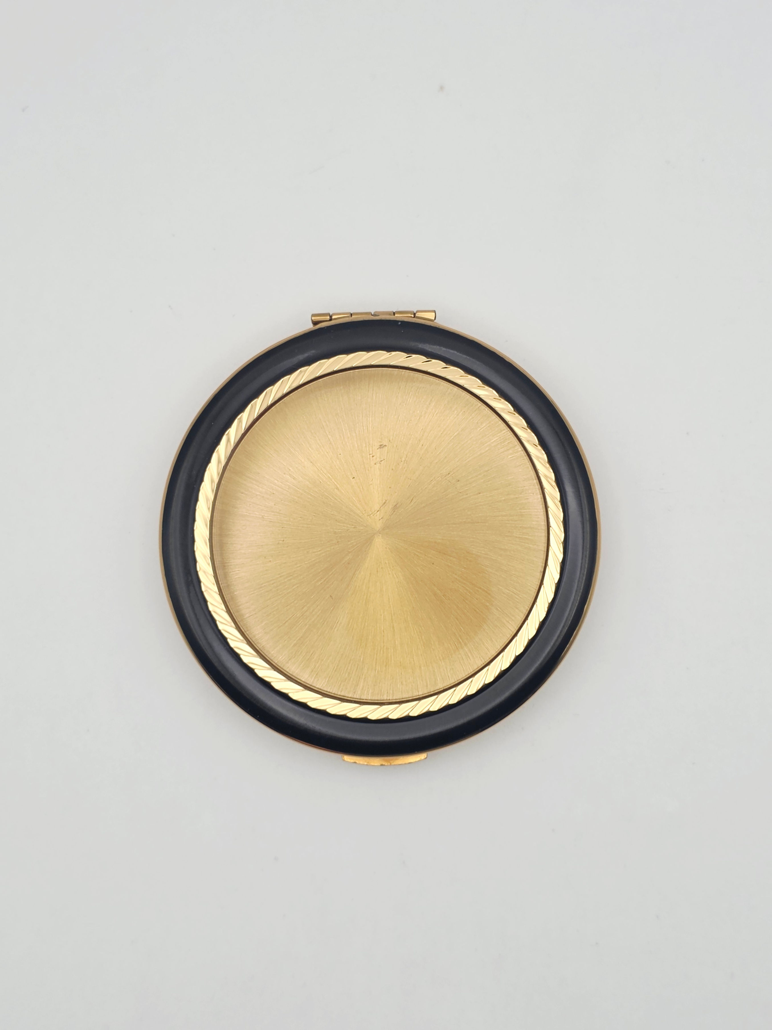 Mid-Century C1950 Kigu Powder Compact Diamond Cut Mirror Retro Collectible