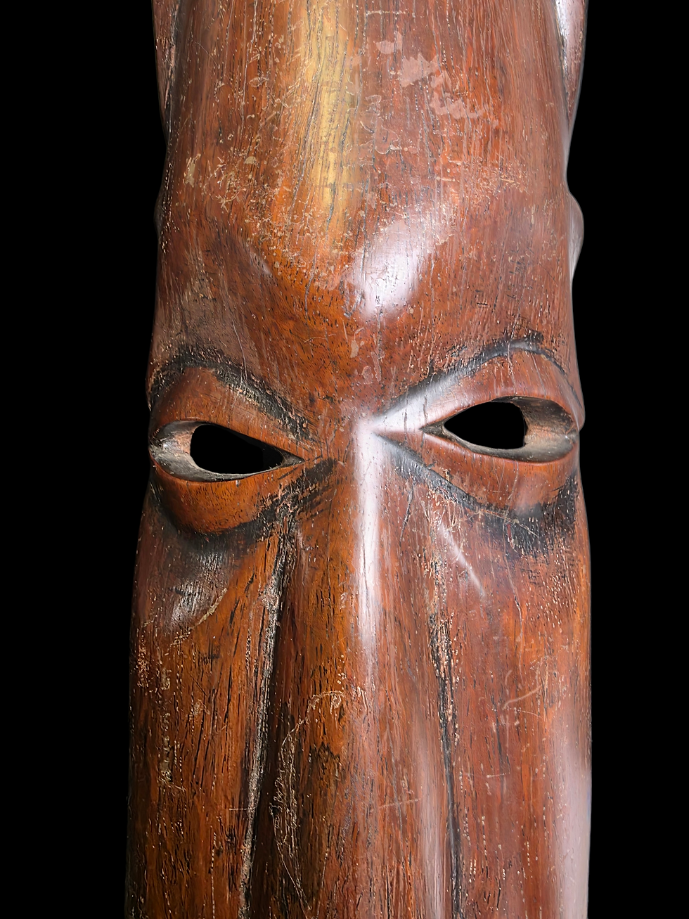 Thumbnail: Vintage African Wooden Wall Mask Large Hand Carved Tribal Style