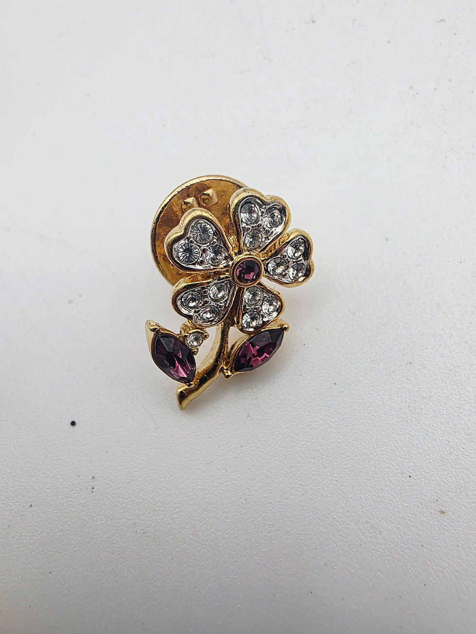 Thumbnail: Vintage Rhinestone Animal & Flower Pin Badge Collection 5pc Jewellery Set