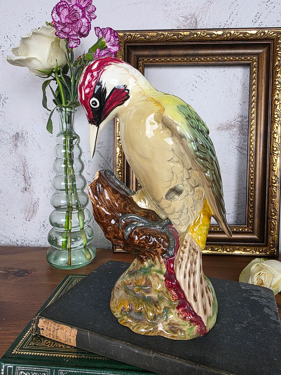 Beswick 1218 Woodpecker Figurine Mid Century Hand Painted Pottery England