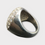Thumbnail: Vintage Rhinestone Dome Ring – Silver Tone Pavé Cocktail Style Size R