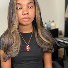 thick curly hair type 3 curls silk press and trim in a salon columbia md