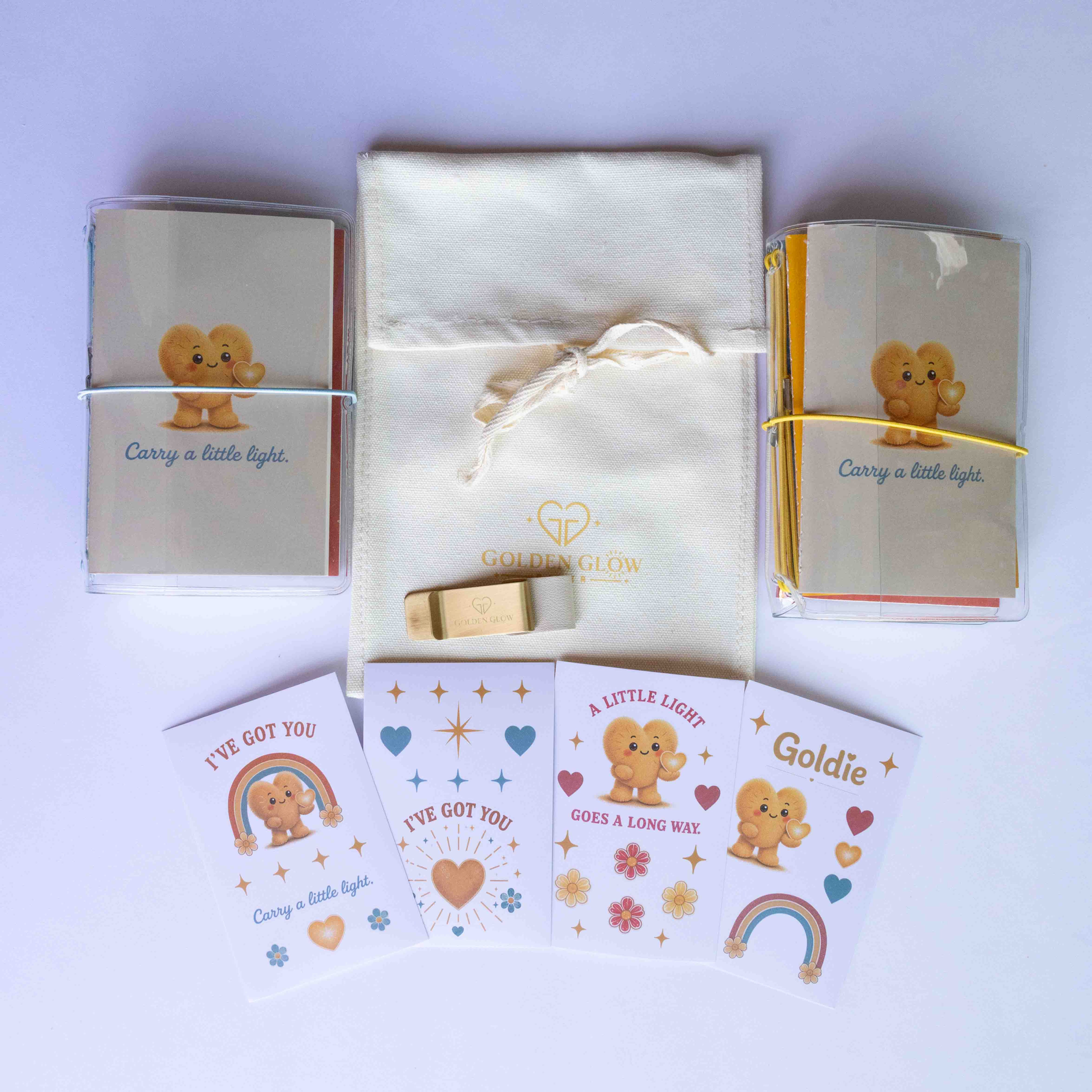 Clear Vinyl Journal Bundle with Goldie Notebooks