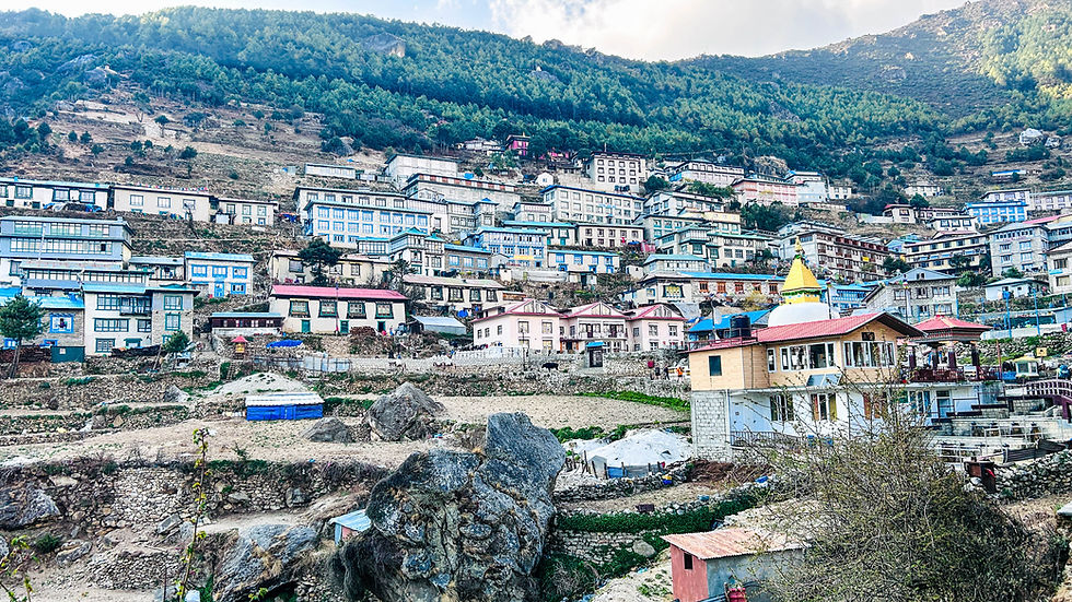 Our first view of Namche Bazar