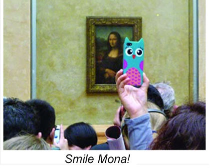 cell phone cameras click contantly at museums but is anyone looking at the painting?