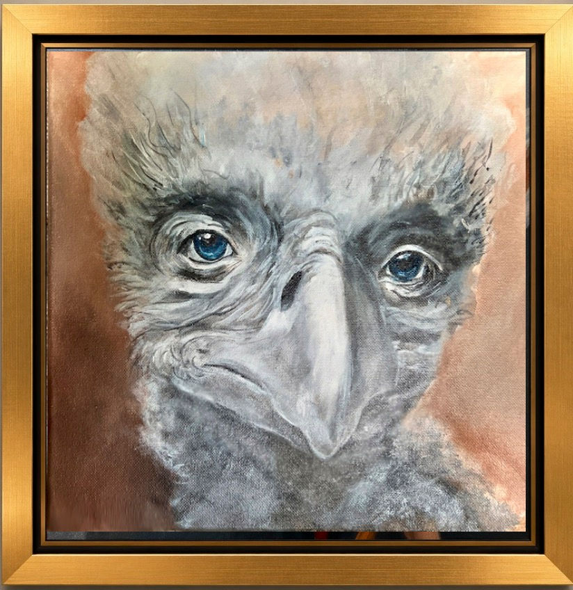 Compassion Bird -original 12x12 painting from 2026 collection by Janet Strayer