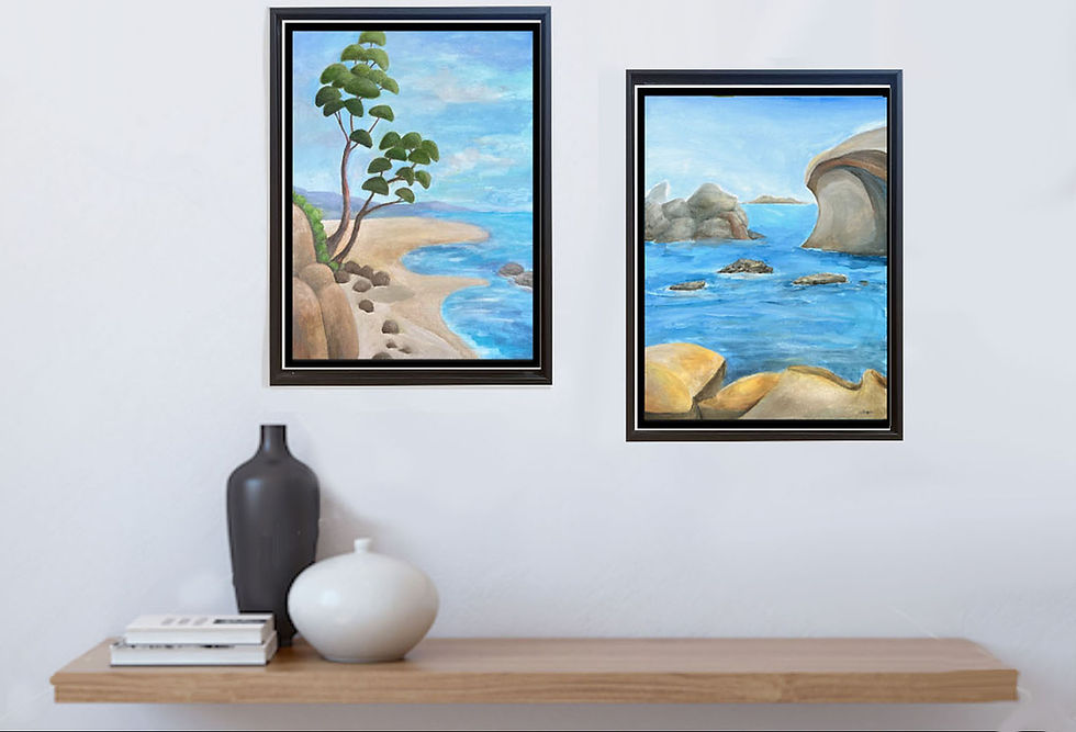affordable painting Beach Day by Janet Strayer Art