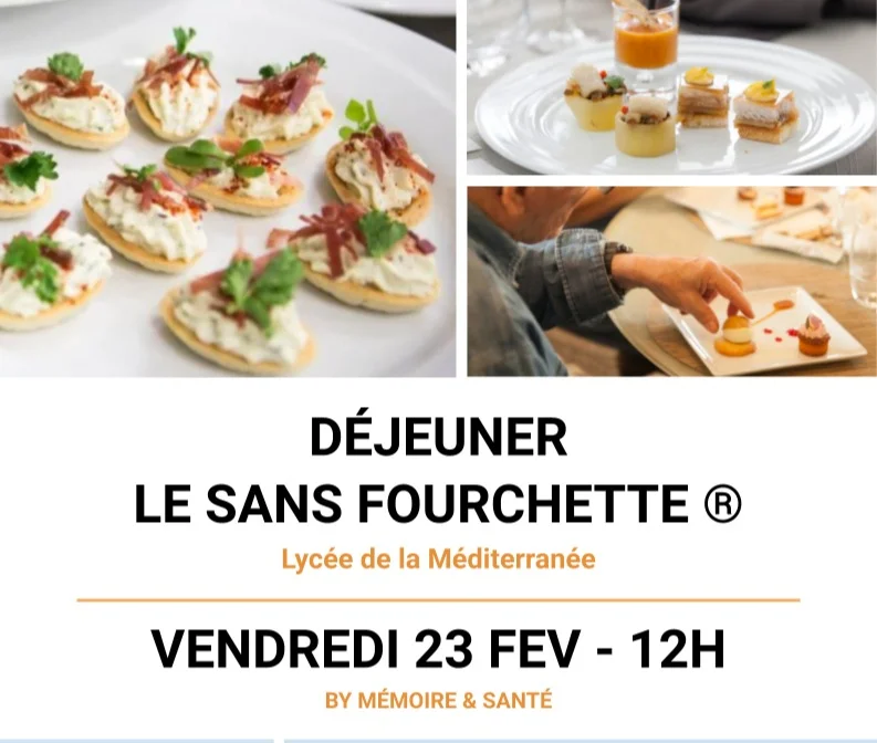 Affiche : Déjeuner LE SANS FOURCHETTE® à La Ciotat Lycée de la Méditerranée