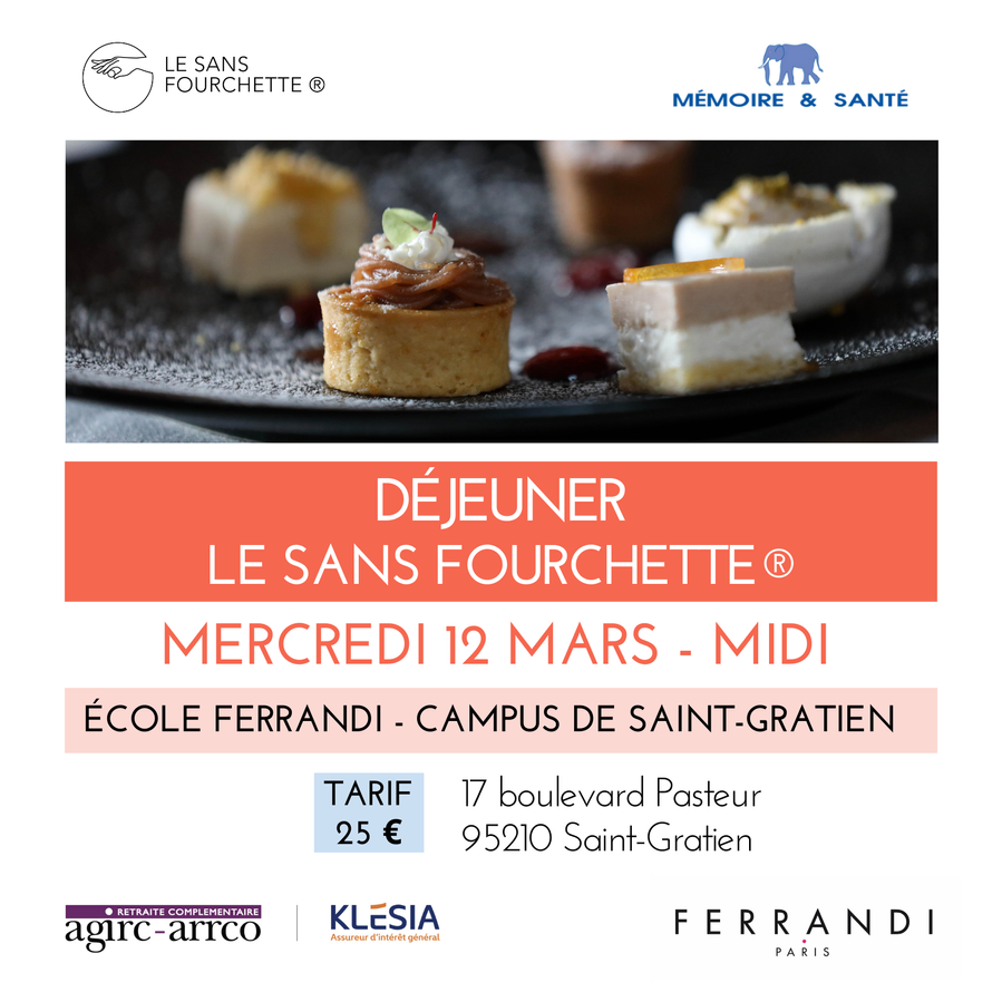 Affiche : LE SANS FOURCHETTE® DEJEUNER-MERCREDI 12 MARS 2025